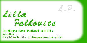 lilla palkovits business card